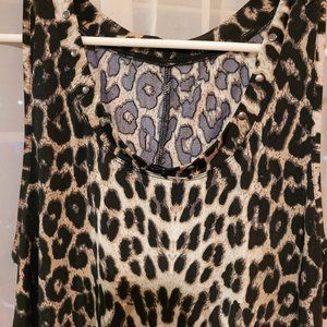 Women's Wide strap Leopard Tank/dress